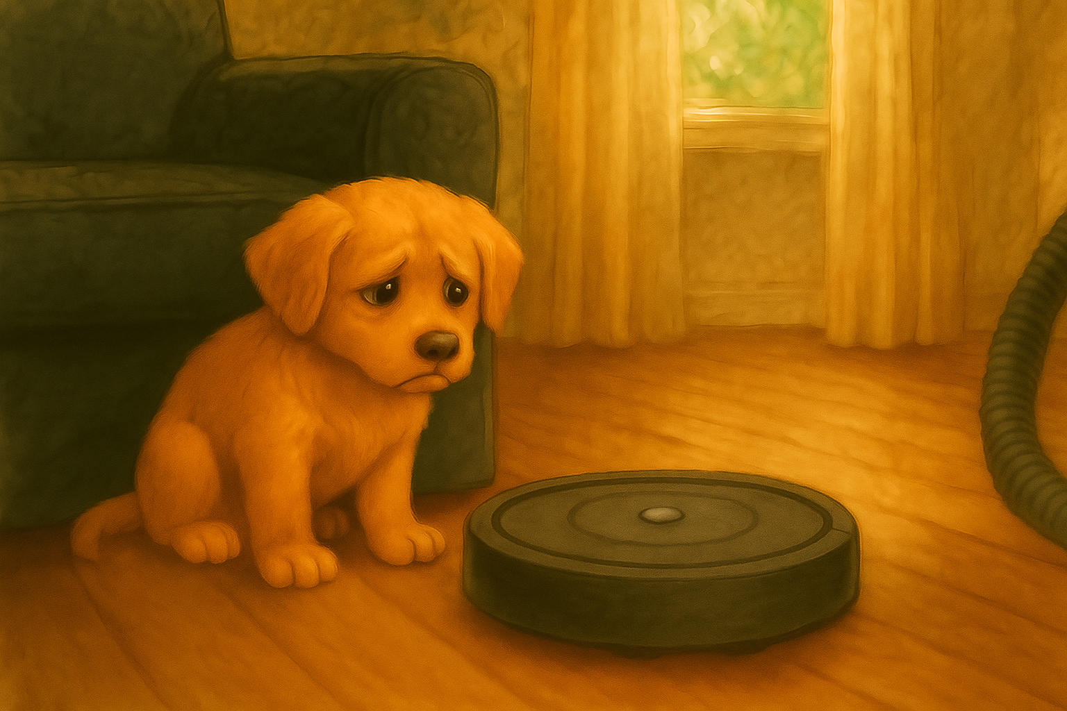 🐾 Bailey’s Journey: Chapter 3 – The Vacuum Monster and Me